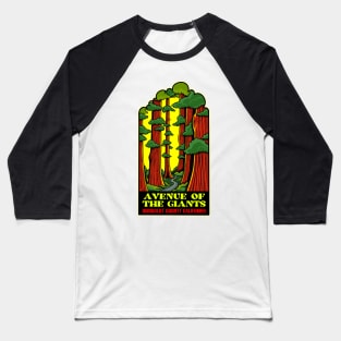 Vintage Avenue of the Giants Souvenir Design Baseball T-Shirt